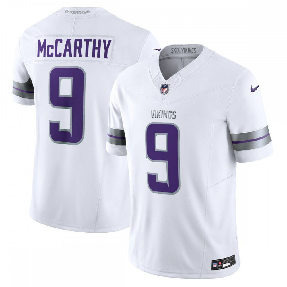 J.J. McCarthy Minnesota Vikings Nike Vapor F.U.S.E. Limited Jersey - White-Profan Arena